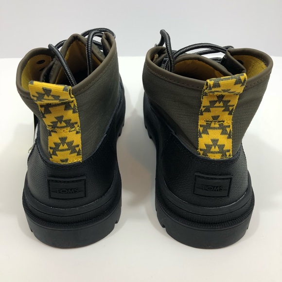 Toms NWT Cordova Tarnac Olive Black Ripstop Boots - Picture 6 of 8